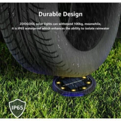 BETTERLIFE Lumière Solaire Extérieur, 8 Pack 8LED Luminaire Jardin Au Sol Eclairage IP67 Lampe Solaire Spot Encastrable Pour Chemin Terrasse Cour Souterraine -Luminaire solaire Soldes 2022 32713293 5