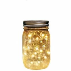 Triomphe Lampe Solaire Lampes Solaires Pour Bouteilles Mason Lights Lampes De Jardin Extérieures Lampes Suspendues Pour Bouteilles Lumières De Bocal En Verre Appliques Murales Lampes De Rue LED 20 Perles De Lampe, Lumière Chaude