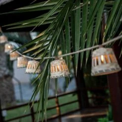 LÚZETE - GUIRLANDE SOLAIRE + BATTERIE RECHARGEABLE CÂBLE DE JUTE RECHARGEABLE AURORA - Naturel -Luminaire solaire Soldes 2022 33162379 4