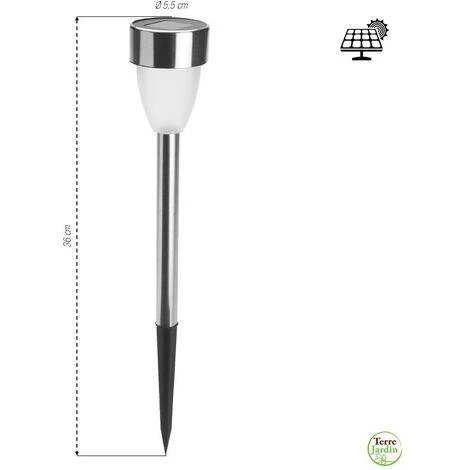 OSE Bornes Solaires Tulipes Blanches - Lot De 8 4 OSE Bornes Solaires Tulipes Blanches - Lot De 8 – Image 2