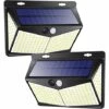 Lampes Solaires LITZEE Pour Extérieur, Lampe Solaire 208 LED Avec Détecteur De Mouvement, Applique Murale étanche Jardin 270° 3 Modes, 2 Pièces -Luminaire solaire Soldes 2022 33912908 1
