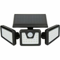 SKECTEN Projecteur Solaire Murale Lampe Solaire Exterieur Avec 3 Têtes 70 LED Détecteur De Mouvement
