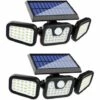 BETTERLIFE Lampe Solaire Extérieur,(pack De 2) 74 LED, étanche IP65, éclairage Grand Angle 360 ​​°, Lumière Solaire Avec Détecteur De Mouvement, Pour Jardin, Entrée -Luminaire solaire Soldes 2022 34116447 1