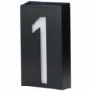 ASUPERMALL Lumiere Solaire De Numero De Maison, Lumiere De Numero De Maison Led, Applique Murale Solaire De Controle De La Lumiere, Numero 1 -Luminaire solaire Soldes 2022 34205166 1