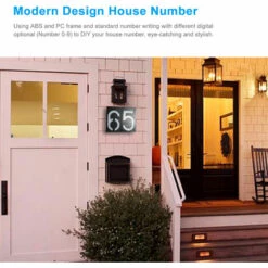 ASUPERMALL Lumiere Solaire De Numero De Maison, Lumiere De Numero De Maison Led, Applique Murale Solaire De Controle De La Lumiere, Numero 1 -Luminaire solaire Soldes 2022 34205166 3