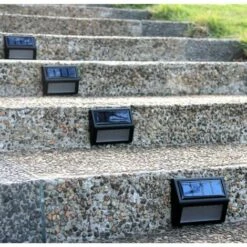 BRIDAY Lot De 6 éclairages Solaires Pour Terrasse Extérieure, éclairage De Marche Solaire à LED étanche Pour Passerelles Murales De Clôture De Patio, Blanc Lumière Du Jour -Luminaire solaire Soldes 2022 34726525 5