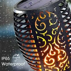 BARES Lampe Flamme Solaire étanches IP65 Torche De Jardin Lumières Solaire De Flammes Exterieur Décoration Pour Jardin Patio Chemins(4 Pack) - Lampes Solaires -Luminaire solaire Soldes 2022 34909113 3