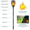 DONTODENT Lumière Solaire 96 LED Flamme Clignotante Lampe Torche Solaire 43 Pouces Éclairage Extérieur étanche Réverbère Solaire Paysage Éclairage Décoratif Marche/arrêt Automatique Jardin Cour Cour, 4 Pièces -Luminaire solaire Soldes 2022 34977376 1