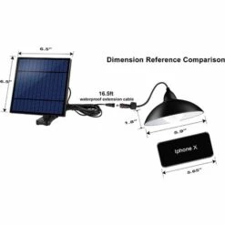 BRIDAY Lumières Extérieures Intérieures, 12 LED (équivalent à Une Luminosité Incandescente De 50 W) Lampe Suspendue Solaire à Télécommande étanche Pour Gazebo, Jardin, Garage, Cour, Patio, Pelouse, Balcon -Luminaire solaire Soldes 2022 35561182 2