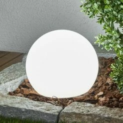 LAMPENWELT LED Lampe Solaire 'Lago' - Blanc -Luminaire solaire Soldes 2022 3560582 3
