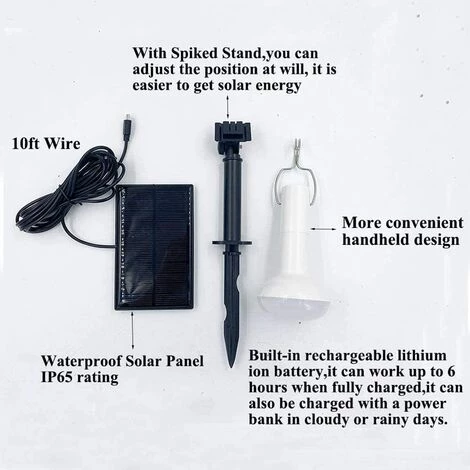 DEVENIRRICHE Poulailler Solaire à Suspendre Avec Lampe LED Solaire Pour Camping, Randonnée, Poulailler, Abri De Jardin 5 DEVENIRRICHE Poulailler Solaire à Suspendre Avec Lampe LED Solaire Pour Camping, Randonnée, Poulailler, Abri De Jardin – Image 3