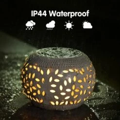 DONTODENT 10 Ones Design Table Lampes Solaires Extérieures Imperméables - Lampe à Flamme Dansante Flickering Lampe De Table En Métal Blanc Lanterne D'Eclairage Décorative à Alimentation Solaire Pour Bureau Chambre Patio Jardin Voie Yard (1 Pack)