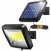 Kueatily Lampe Solaire Extérieur Avec Détecteur De Mouvements Infrarouge, 100COB Projecteur LED Extérieur Avec Detecteur, Eclairage De Sécurité, 500LM étanche IP65, Pour Jardin, Entrep?t, Entrée -Luminaire solaire Soldes 2022 36015298 1