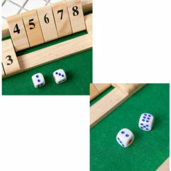 ABCRITAL Relaxdays Shut The Box 9, 2 Dés En Bois Et Plateau De Dés, Pour Au Moins 2 Joueurs, Jeu Familial Classique, Bois, Naturel / Vert -Luminaire solaire Soldes 2022 36352129 5
