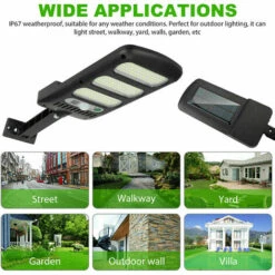 THSINDE Lampes Solaires Extérieures, 2 Pack 213 LED Éclairage De Sécurité D'extérieur Avec Détecteur De Mouvement Étanche 180° Ajustable Lampes Solaires Pour Mur Extérieur, Jardin, Rue, Porche -Luminaire solaire Soldes 2022 36717152 5