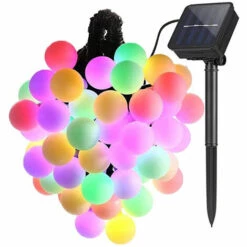 DONTODENT Guirlande Lumineuse Solaire Extérieur 60 LED, 10.5M Étanche Avecétanche, éclairage De Jardin Pour Jardin, Terrasse Fête, Noël, Décoration (blanc Chaud) -Luminaire solaire Soldes 2022 36842330 3