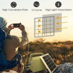HIGHSAM Solaire Lampes 3 Ampoules LED Kits De Générateur D'énergie Solaire Portable - 13000mAh/42Wh -Luminaire solaire Soldes 2022 36860787 2