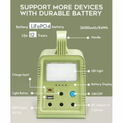 HIGHSAM Solaire Lampes 3 Ampoules LED Kits De Générateur D'énergie Solaire Portable - 13000mAh/42Wh -Luminaire solaire Soldes 2022 36860787 4