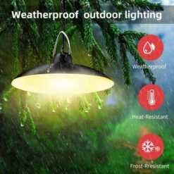 HIGHSAM Solaire Lampes 4 Têtes 80LED Eclairage Cabanon Intérieur Extérieur IP65 Avec Câble De 3 M - Lumière Blanche -Luminaire solaire Soldes 2022 36860887 4