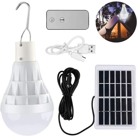 Kueatily Solaire Alimenté Ampoule Led, 12W Lampe Urgence Solaire Rechargeable Avec Télécommande Pour Extérieur, Randonnée, Camping, Tente De Pêche 3 Kueatily Solaire Alimenté Ampoule Led, 12W Lampe Urgence Solaire Rechargeable Avec Télécommande Pour Extérieur, Randonnée, Camping, Tente De Pêche