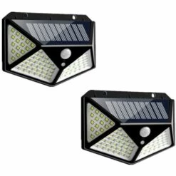 HIGHSAM Lampe Solaire 100LED IP65 étanche Extérieur - 2 Pack