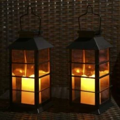 BARES Lanternes Solaires Avec Effet De Lumière Lampe Solaire Pour Extérieur à Suspendre Dans Le Jardin