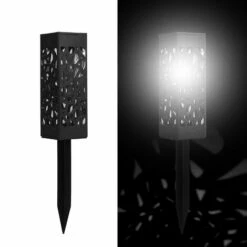 OVIALA Lot 6 Bornes Solaire à Planter Plastique Noir - Noir -Luminaire solaire Soldes 2022 38235979 3