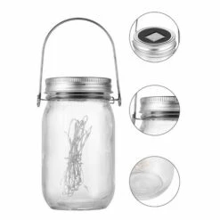 OVIALA Lot 6 Lanternes Solaire à Suspendre En Verre Blanc - Transparent -Luminaire solaire Soldes 2022 38235987 3