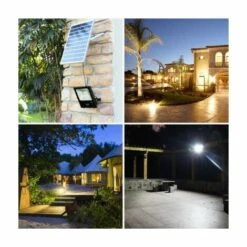 SILAMP Projecteur Solaire LED 500W IP65 Dimmable (Panneau Solaire Et Télécommande Inclus) - Blanc Froid 6000K - 8000K -Luminaire solaire Soldes 2022 38463550 3