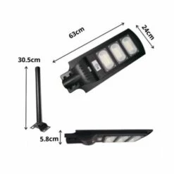 SILAMP Luminaire LED Urbain Solaire 90W IP65 (Barre Métallique Incluse) - Blanc Froid 6000K - 8000K -Luminaire solaire Soldes 2022 38463563 5