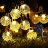Guirlande Lumineuse Exterieure Solaire，12M 100 LED Lampe Solaire Exterieur Cristal Boules Étanche 8 Modes Intérieur Lumiere Pour Jardin Terrasse Arbres Mariage, Blanc Chaud [Classe énergétique A+++] GrooFoo -Luminaire solaire Soldes 2022 38707575 1