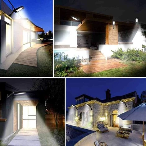 BEARSU Lumière Solaire 48 LED 4500mAh 900lm IP65 Lampe De Extérieure étanche Noir Avec Support Réglable Et Télécommande,120° Lumières De Détecteur De Mouvement Extérieur Pour Jardin - Lumière Blanche 5 BEARSU Lumière Solaire 48 LED 4500mAh 900lm IP65 Lampe De Extérieure étanche Noir Avec Support Réglable Et Télécommande,120° Lumières De Détecteur De Mouvement Extérieur Pour Jardin - Lumière Blanche – Image 3