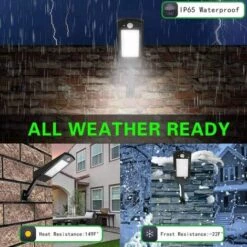 BEARSU Lumière Solaire 48 LED 4500mAh 900lm IP65 Lampe De Extérieure étanche Noir Avec Support Réglable Et Télécommande,120° Lumières De Détecteur De Mouvement Extérieur Pour Jardin - Lumière Blanche 10 BEARSU Lumière Solaire 48 LED 4500mAh 900lm IP65 Lampe De Extérieure étanche Noir Avec Support Réglable Et Télécommande,120° Lumières De Détecteur De Mouvement Extérieur Pour Jardin - Lumière Blanche -Luminaire solaire Soldes 2022 38709861 4