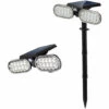 LUMI JARDIN Spot Solaire 2en1 à Fixer Ou à Planter éclairage Puissant GALVIN H46cm -Luminaire solaire Soldes 2022 39029411 1
