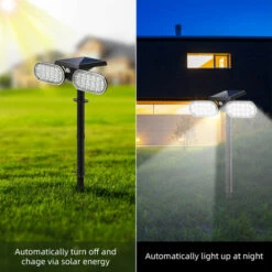 LUMI JARDIN Spot Solaire 2en1 à Fixer Ou à Planter éclairage Puissant GALVIN H46cm -Luminaire solaire Soldes 2022 39029411 4