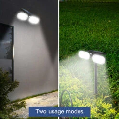 LUMI JARDIN Spot Solaire 2en1 à Fixer Ou à Planter éclairage Puissant GALVIN H46cm -Luminaire solaire Soldes 2022 39029411 5