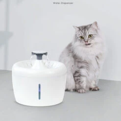 ZHUOXUAN Fontaine à Eau Pour Chat, Fontaine Chat 2.5L, Distributeur Eau Pour Chat Chien Avec Filtre à Charbon Actif, Fontaine Silencieuse Avec Plateau En Acier Inoxydable, Veilleuse à LED -Luminaire solaire Soldes 2022 39437638 3
