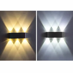 ZHUOXUAN Lightess Applique Murale LED 6W Intérieur Lampe Murale Moderne Carré Up Down En Aluminium Eclairage Lumière Pour Chambre A Coucher Bureau Lit Couloir Salon Hôtel Bar Escalier Blanc Froid -Luminaire solaire Soldes 2022 39437653 4