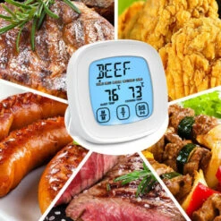 ZHUOXUAN Thermomètre à Viande Numérique Pour Cuisson Au Four, Barbecue, Gril Avec 1 Sondes Et Une Minuterie -Luminaire solaire Soldes 2022 39437656 3