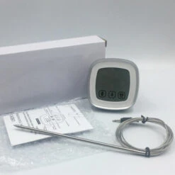 ZHUOXUAN Thermomètre à Viande Numérique Pour Cuisson Au Four, Barbecue, Gril Avec 1 Sondes Et Une Minuterie -Luminaire solaire Soldes 2022 39437656 5