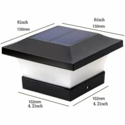 Lumière De Capuchon De Poteau Solaire, Appliques Murales De Jardin Étanches Ip65, Lumière Pilier Solaire, Lampe De Capuchon Poteau Paysage Pour Pavillons Cour Jardin Mur Supérieur Rue, Lumière Chaude GrooFoo -Luminaire solaire Soldes 2022 40905428 3