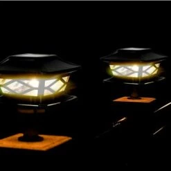 AIDUCHO 2 Pièces Lampes De Poteau De Chapeau Solaires Extérieures Lumières De Poteau LED Étanches Lampadaires Solaires De Clôture Décorative Adaptés (Noir) 11 AIDUCHO 2 Pièces Lampes De Poteau De Chapeau Solaires Extérieures Lumières De Poteau LED Étanches Lampadaires Solaires De Clôture Décorative Adaptés (Noir) -Luminaire solaire Soldes 2022 40916616 5