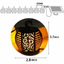 HIGHSAM Solaire Lampes 10 Têtes Guirlandes Lumineuses étincelantes Pour L'extérieur Imperméables -Luminaire solaire Soldes 2022 41562573 5