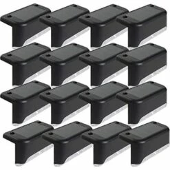 BEARSU Lot De 16 Lampes LED Solaires Pour Escaliers, Cour, Mur, Paysage, Allée, Clôture, Etc.