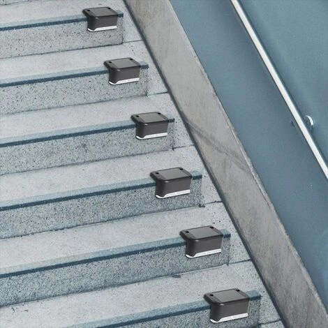 BEARSU Lot De 16 Lampes LED Solaires Pour Escaliers, Cour, Mur, Paysage, Allée, Clôture, Etc. 6 BEARSU Lot De 16 Lampes LED Solaires Pour Escaliers, Cour, Mur, Paysage, Allée, Clôture, Etc. – Image 4