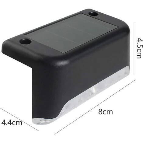 BEARSU Lot De 16 Lampes LED Solaires Pour Escaliers, Cour, Mur, Paysage, Allée, Clôture, Etc. 7 BEARSU Lot De 16 Lampes LED Solaires Pour Escaliers, Cour, Mur, Paysage, Allée, Clôture, Etc. – Image 5