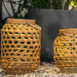 LUMISKY Lanterne Solaire Décorative CAPRI XL Beige Polyrotin H41cm - Beige -Luminaire solaire Soldes 2022 42224661 2