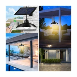 DONTODENT Lustre Solaire LED Super Lumineux Retro Ampoule Lumiere 3 Luminosite Telecommande IP65（lumiere Blanche） -Luminaire solaire Soldes 2022 42428769 3