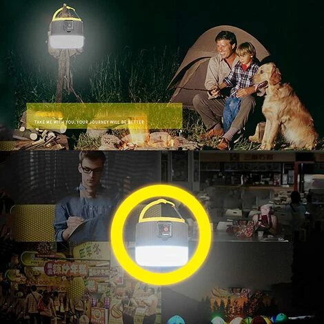 TANABATA Lanterne Portative Lampe De Camping LED Rechargeable Par USB, Lampe Solaire, 5200 MAh Batterie Externe, IPX6 Étanche, 5 Modes SOS, Étanche, Portable, Lampe De Camping, Super Lumineuse, Durable(Noir) 6 TANABATA Lanterne Portative Lampe De Camping LED Rechargeable Par USB, Lampe Solaire, 5200 MAh Batterie Externe, IPX6 Étanche, 5 Modes SOS, Étanche, Portable, Lampe De Camping, Super Lumineuse, Durable(Noir) – Image 4