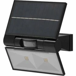 LEDVANCE, S.A.U LEDVANCE ENDURA SOLAR DOUBLE Sensor - Projecteur Solaire, Projecteur à LED Avec Détecteur De Mouvement Et Détecteur De Lumière Du Jour, éclairage Extérieur Avec Protection IP44, 3000K Blanc Chaud - Dunkelgrau